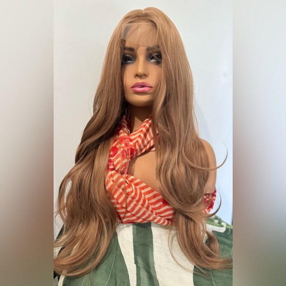 Other - WIG - Champagne Blonde Wavy long Hair -  Front Closure Mesh Wig